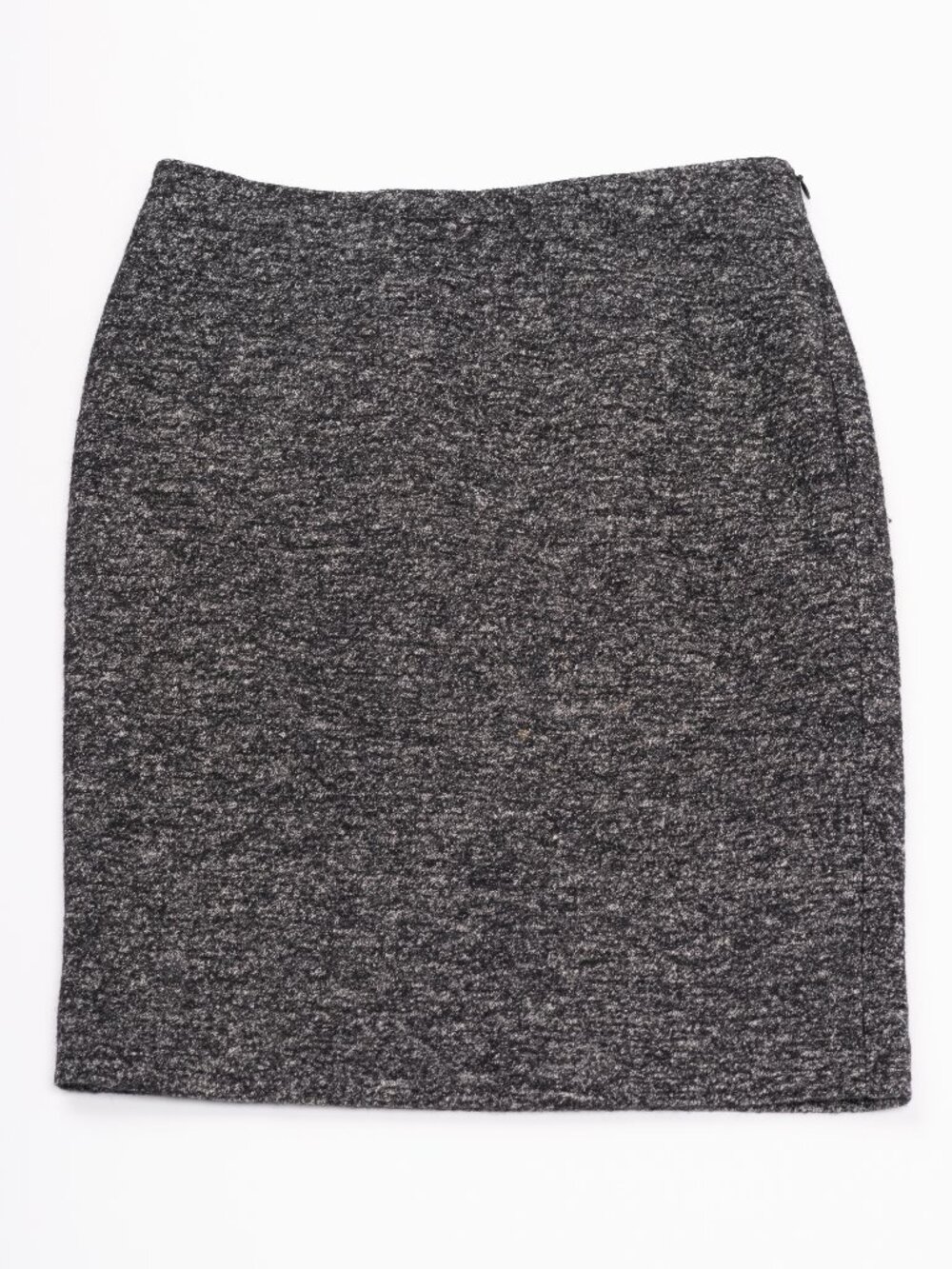 Ann Taylor Petite Heather Gray Wool Blend Tweed Mini Skirt Size 4P EUC Office